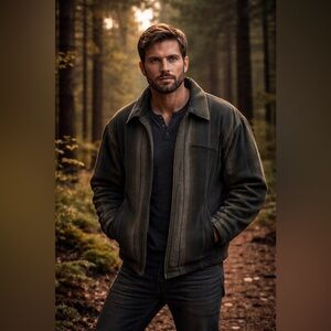 BDG Quilted Olive Jacket